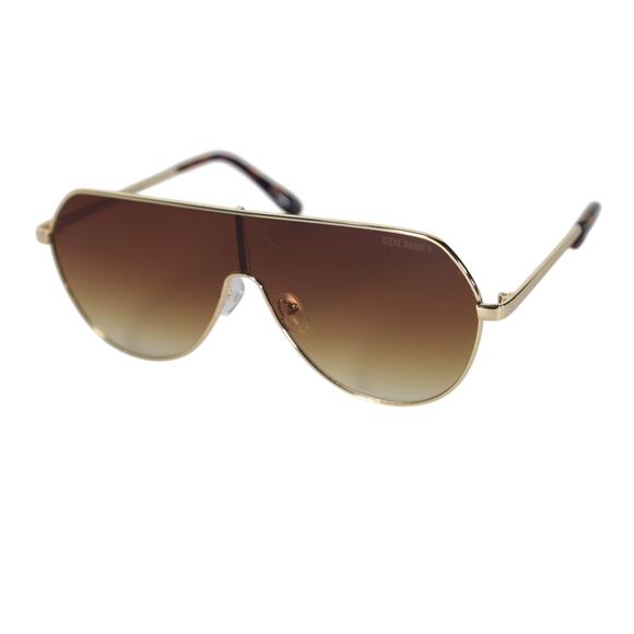 Steve Madden TYSON Metal Shield Sunglasses - Gold / Brown Gradient - NWT - Picture 5 of 7